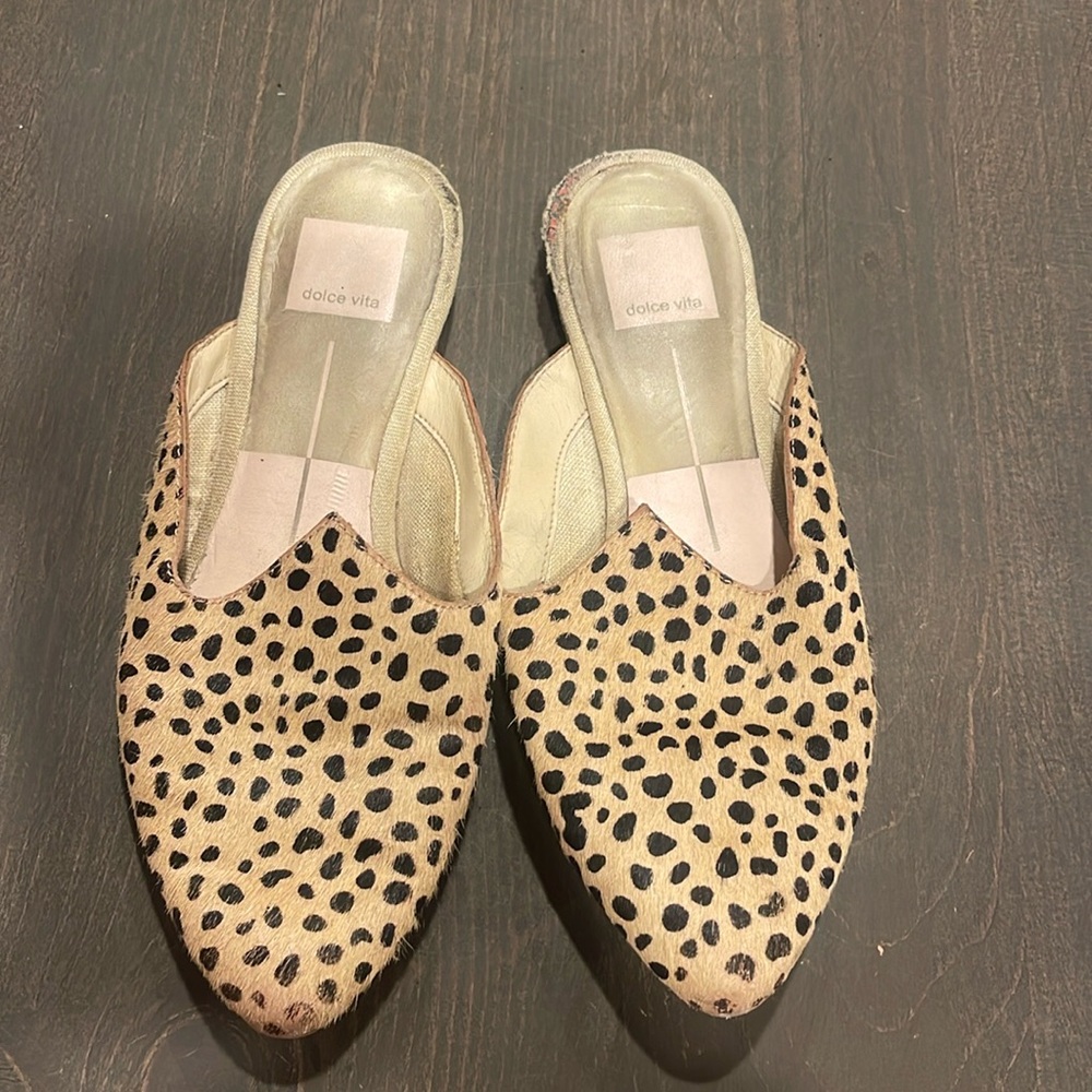 Dolce Vita Leopard Flat Mules